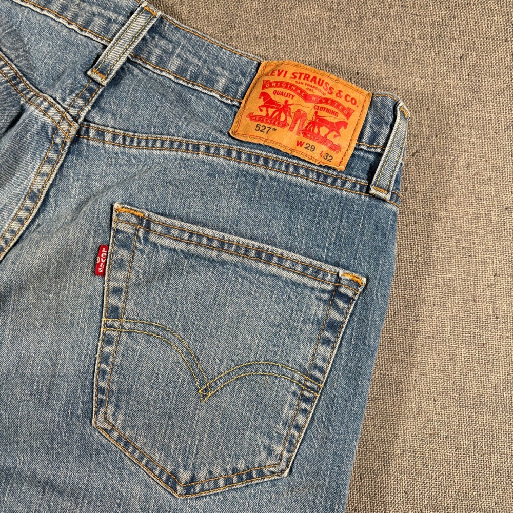Levi 527 Slim Bootcut Jeans Mens 29x32 Light Wash Denim 05527-0709